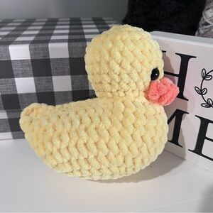 Crochet Armigurumi Yellow Duck by Petunias Plushie Patch, Medium, New